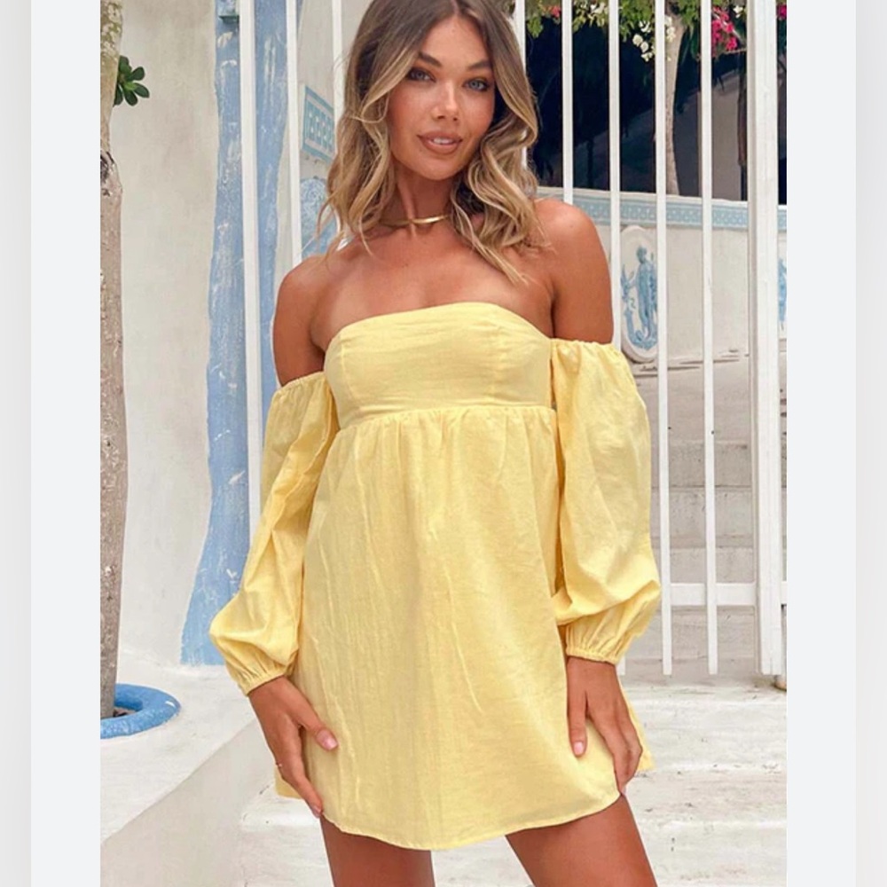 Beginning Boutique Koa long sleeve mini dress